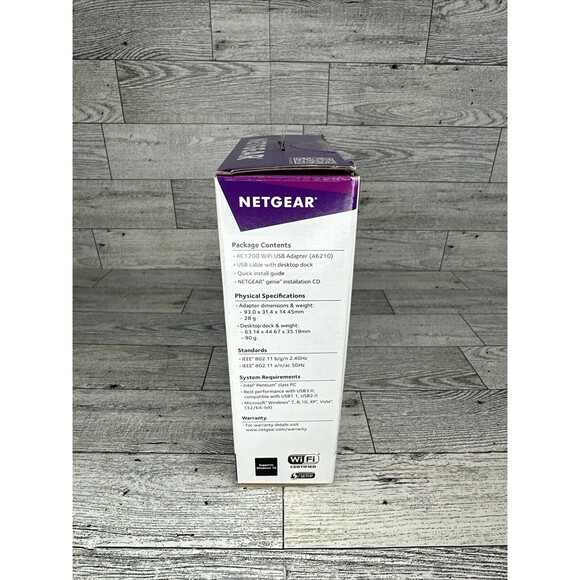 NETGEAR AC1200 USB 3.0 Wi-Fi Adapter - A6210-10000S - New - Picture 3 of 4